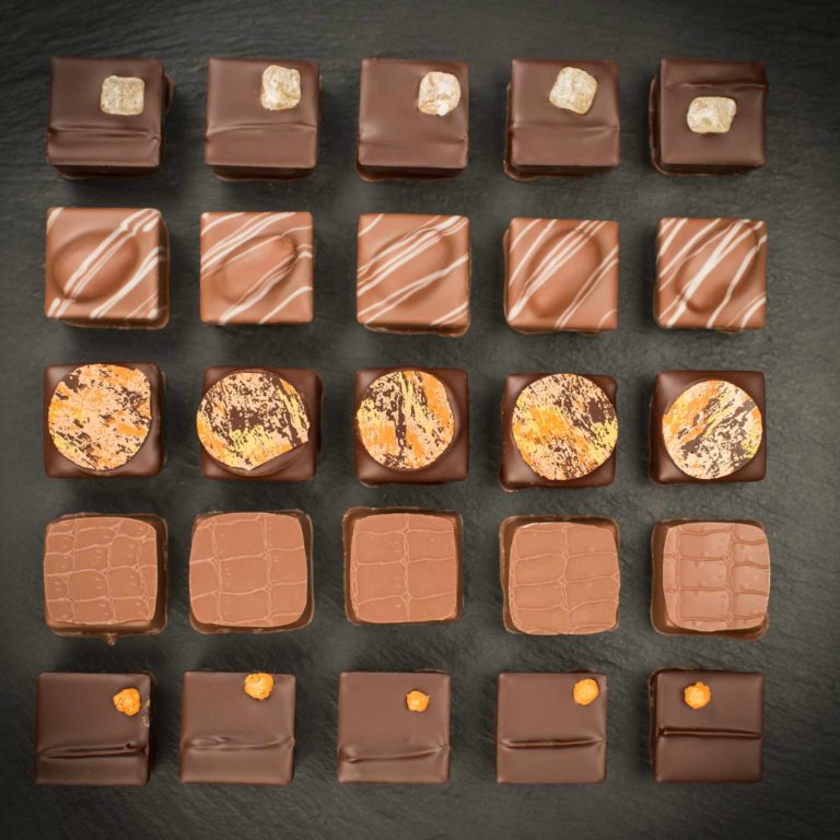 Hausgemachte Pralinen von Fenkart Schokoladengenuss